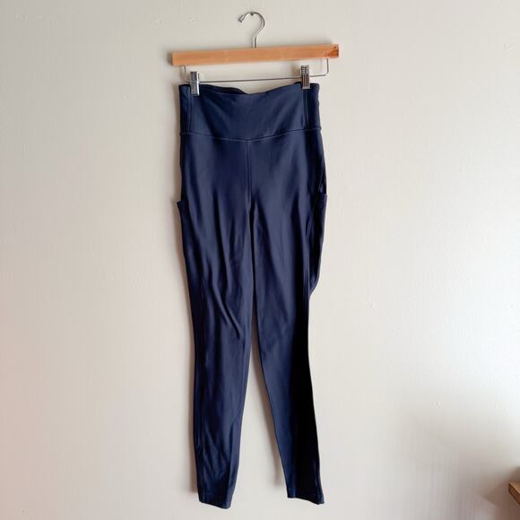Lululemon Stone Blue Flurry Up Super High Rise Lined 28" Leggings 6 Fleece Warm - Picture 7 of 8